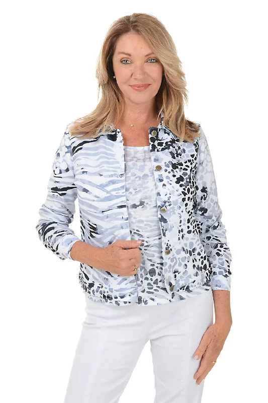 Leopard Two Piece Jacket Set Belted Jacket Elasticated Jacket Padded Jacket