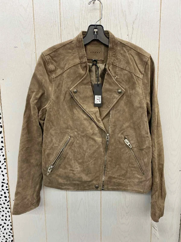 BlankNYC Brown Womens Size L Jacket (Outdoor) Notch Collar Peter Pan Collar Cowl Neck BlankNYC Brown Womens Size L Jacket (Outdoor) Notch Collar Peter Pan Collar Cowl Neck