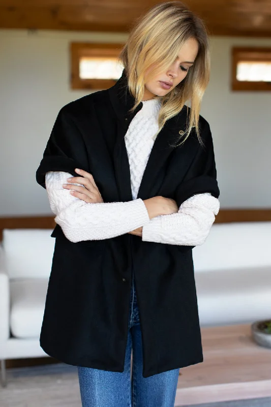 Black Wool Cashmere