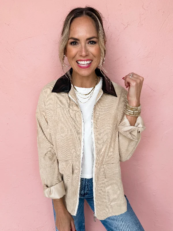 Vibe All Day Contrast Collar Corduroy Jacket Ribbed Jacket Pleated Jacket Ruffled Jacket Vibe All Day Contrast Collar Corduroy Jacket Ribbed Jacket Pleated Jacket Ruffled Jacket